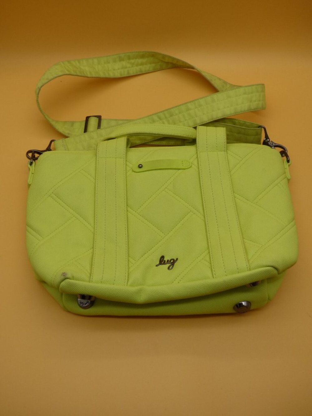 Lug Dory Matte Luxe VL Crossbody Bag Lime Tart Flamingo